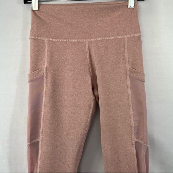 Fabletics On-The-Go PowerHold High-Waisted Rosebloom Heather Capri Leggings 0685 - Picture 3 of 15